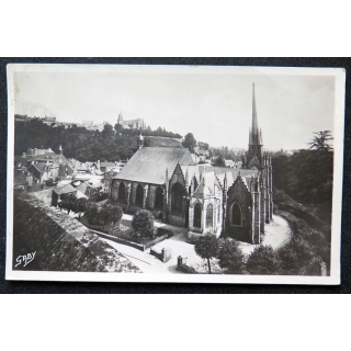 Carte postale Fougères n° 50 Eglise St Sulpice 1950 Timbrée 