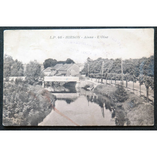 Carte postale Hirson n° 46 Aisne L'Oise 1943 timbrée