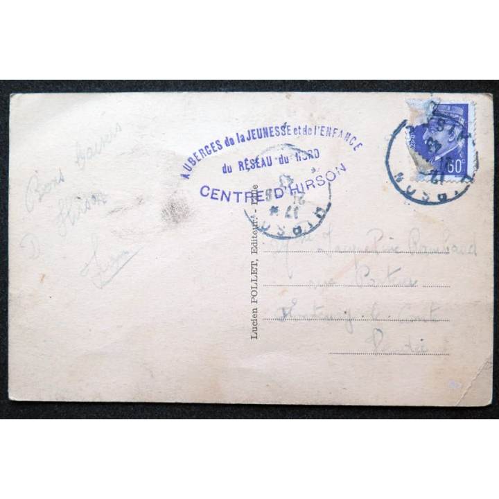 Carte postale Hirson n° 46 Aisne L'Oise 1943 timbrée