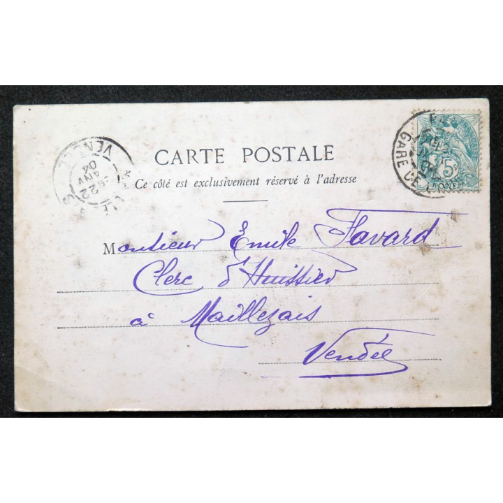 Carte postale Paris n° 338 Buttes Chaumont Le lac 1904 timbrée