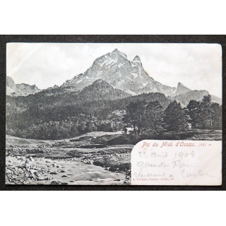 Carte postale Pic du Midi 1904 timbrée