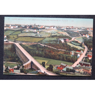 Carte postale Saint Brieuc n° 61 Vue générale prise des hauteurs du Plérin 1923 timbrée