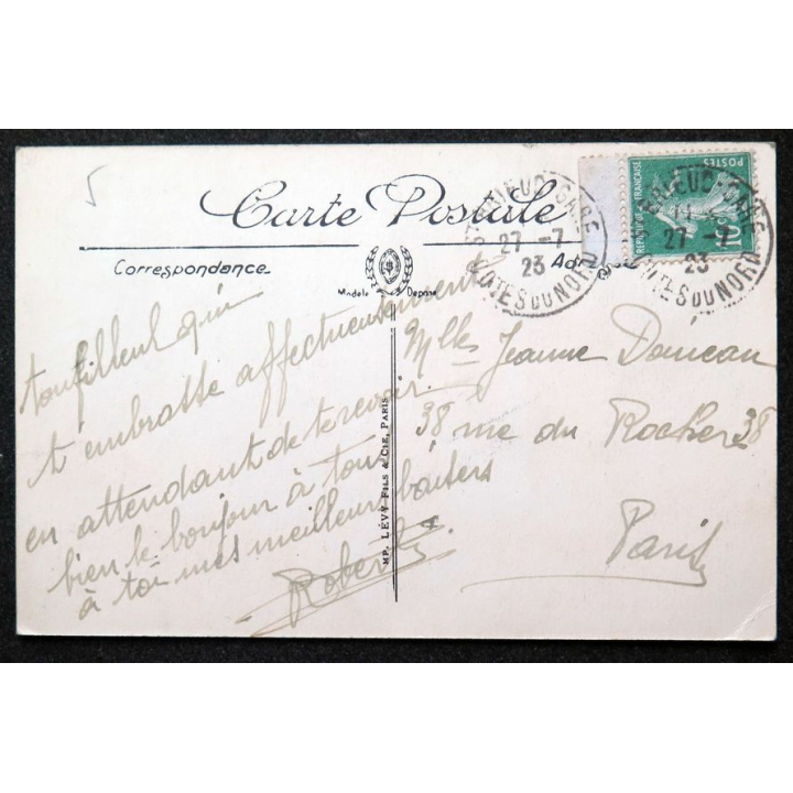 Carte postale Saint Brieuc n° 61 Vue générale prise des hauteurs du Plérin 1923 timbrée
