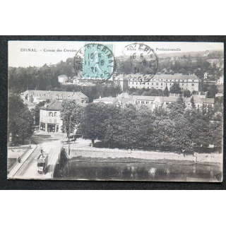 Carte postale Epinal Coteau des Corvées 1921 timbrée