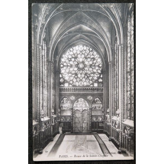 Carte postale Paris Rosace de la Sainte Chapelle 1914 timbrée
