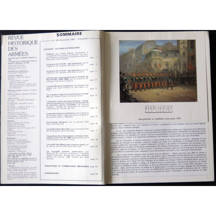Revue historique des armées - N° 169 - décembre 1987