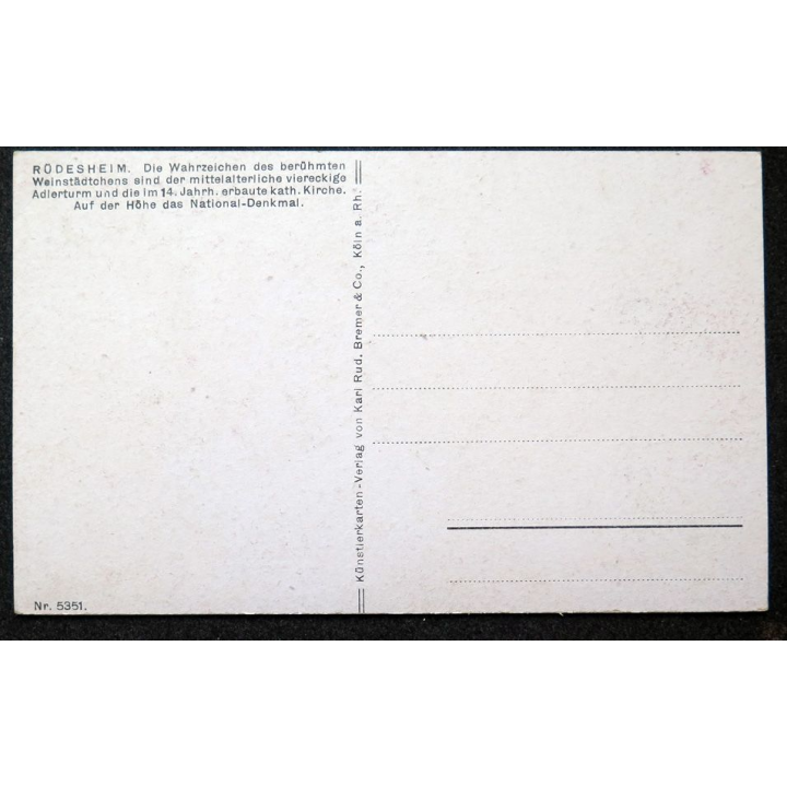 Carte postale Rüdesheim n° 5351