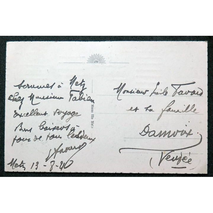 Carte postale Metz n° 64 La Porte des Allemands 1921 timbrée