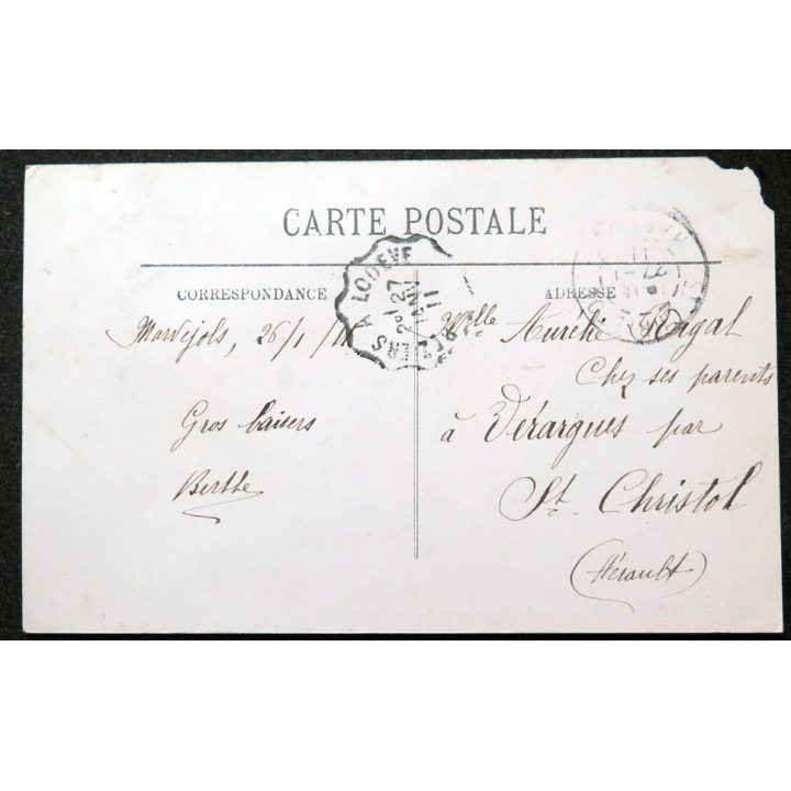 Carte postale Marvejols n° 22 Gendarmerie nationale 1911 timbrée 