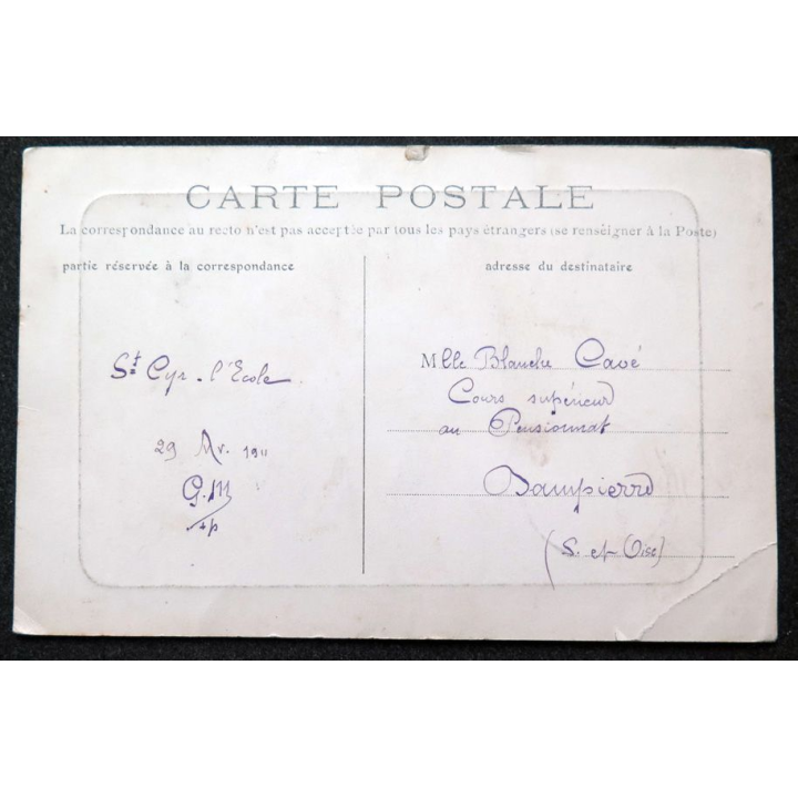 Carte postale Saint-Cyr-L'Ecole (Seine et Oise) L'Eglise 1911 timbrée