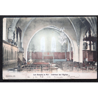 Carte postale Les Essarts Le Roi Intérieur de l'Eglise  1911