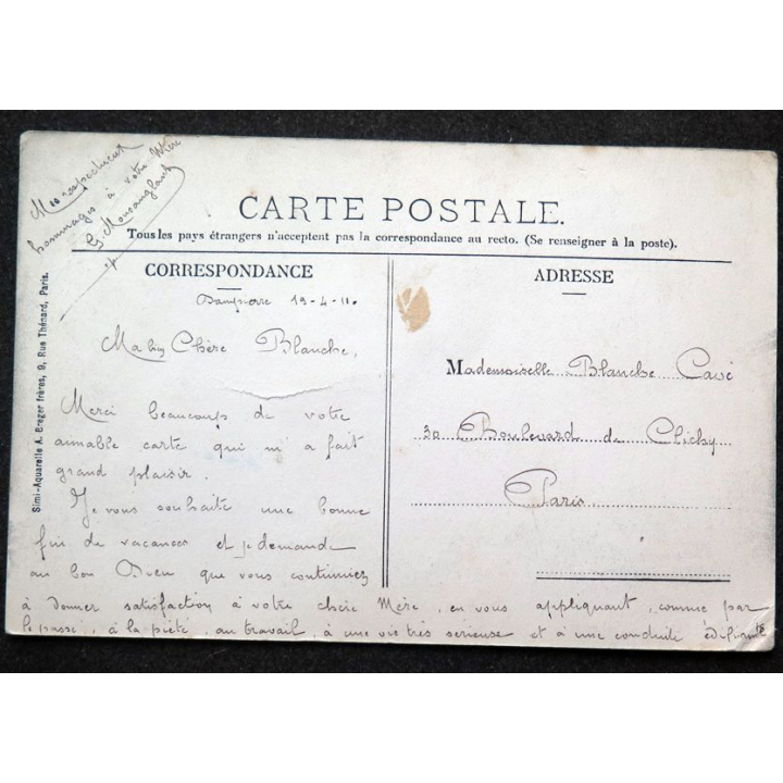 Carte postale Les Essarts Le Roi Intérieur de l'Eglise  1911