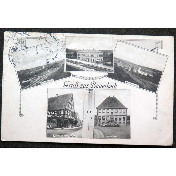 Carte postale Gruss Aus Bauerbach 1912