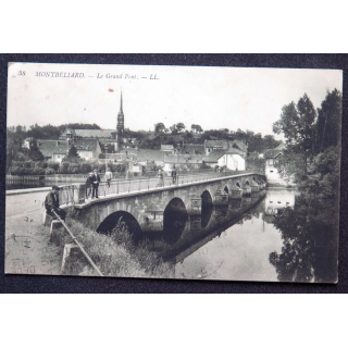 Carte postale Montbéliard n° 38 Le Grand Pont 1915 timbrée