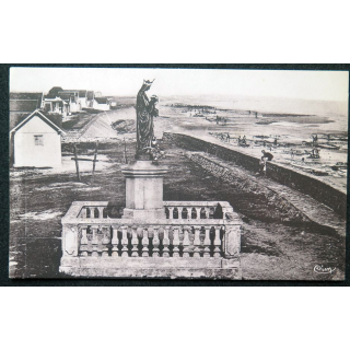 Carte postale Ravenoville (Manche) la Vierge Noire et la Plage 