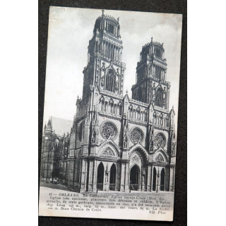 Carte postale Orléans n° 48 La Cathédrale Eglise Sainte Croix 1914