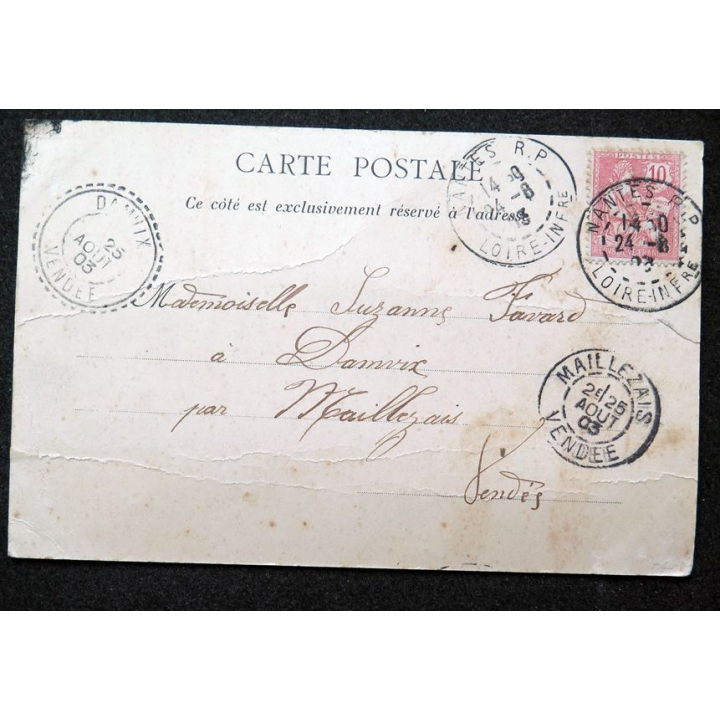 Carte postale Porcin Le Casino de Gourmalon 1903 timbrée