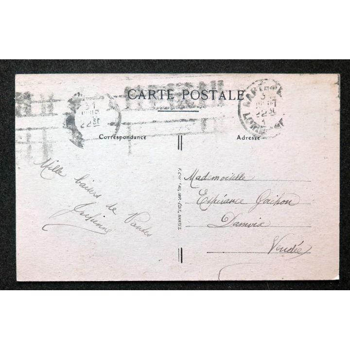 Carte postale Nantes n° 189 Statue de Cambronne 1912