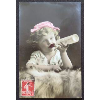 Carte postale allemande 1908 timbrée