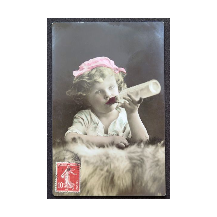 Carte postale allemande 1908 timbrée