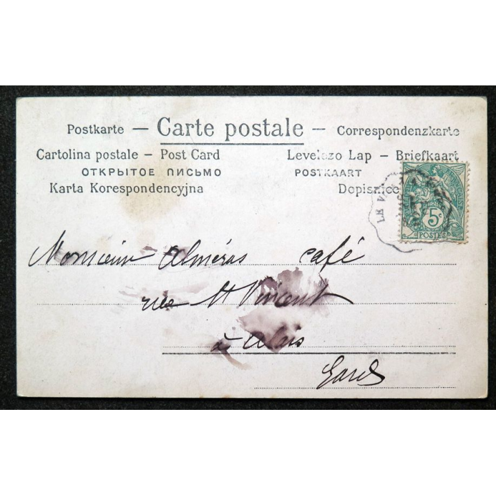 Carte postale 190? timbrée