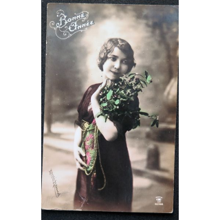 Carte postale Bonne Année 1912 timbrée