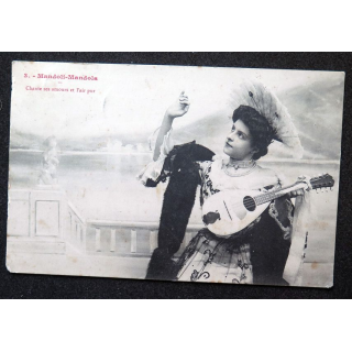 Carte postale Mandoli mandola n° 2 Chante ses amours et l'Air pur 1904 timbrée