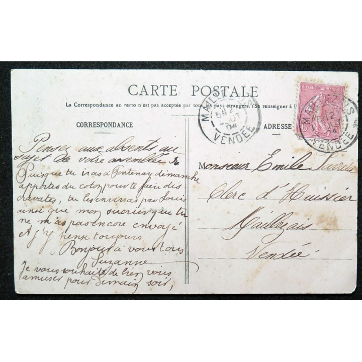 Carte postale Mandoli mandola n° 2 Chante ses amours et l'Air pur 1904 timbrée