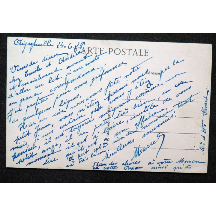 Carte postale Aigrefeuille N° 14 La Maine au moulin des Epinards 1928