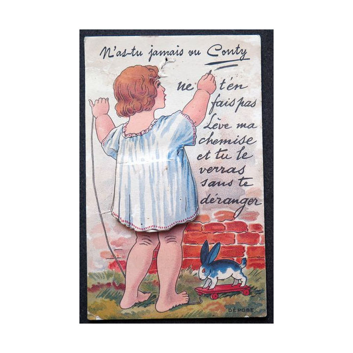 Carte postale sur Conty avec 10 mini cartes postales 