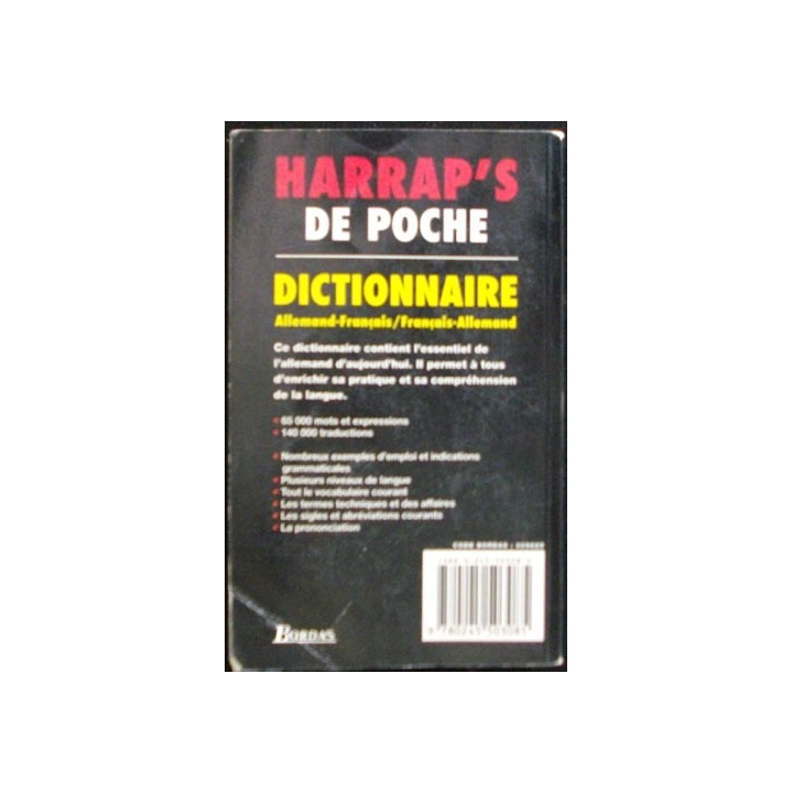 DICTIONNAIRE HARRAP'S DE POCHE  FRANÇAIS-ALLEMAND / ALL-FR