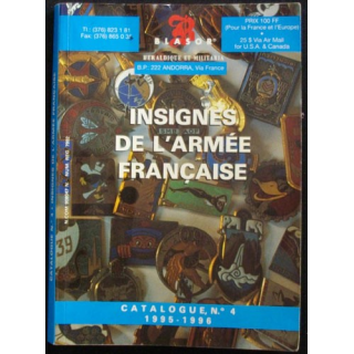Catalogue de cotation d'insignes de l'armée française N°4 BLASOR 1995