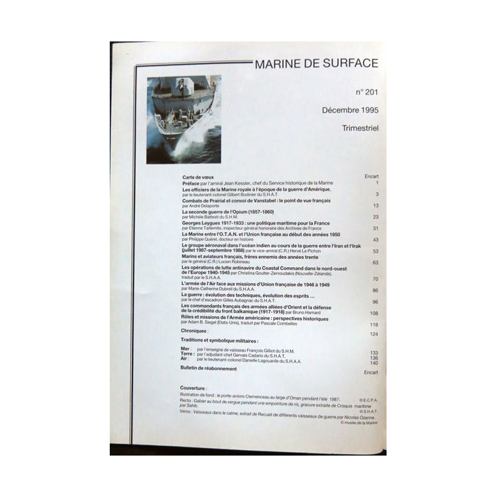Revue historique des armées - N° 201 - décembre 1995