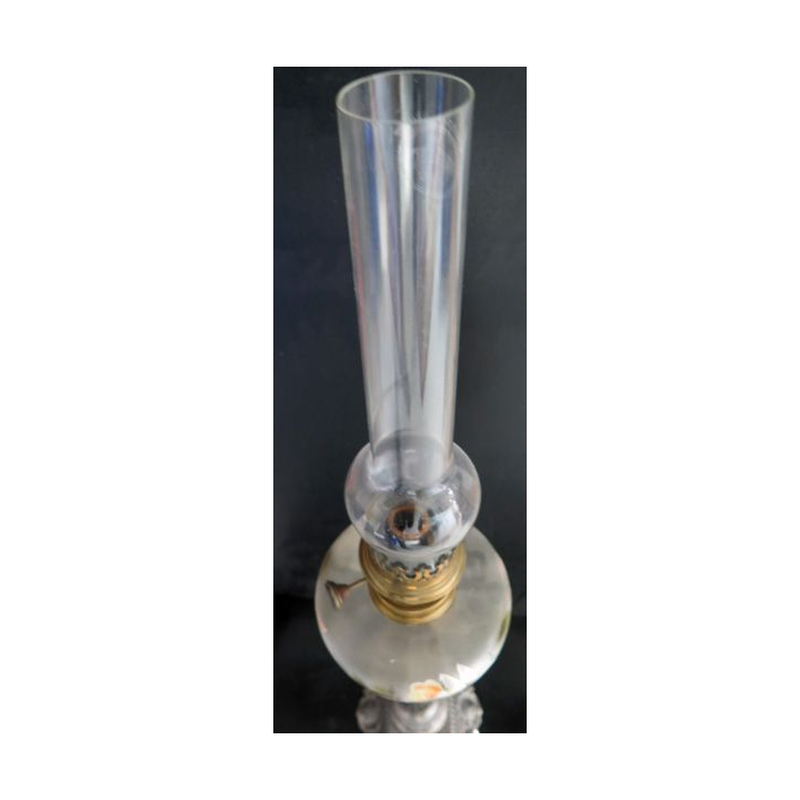 Lampe à pétrole ancienne hauteur 70 cm base 15 x 15 cm 
