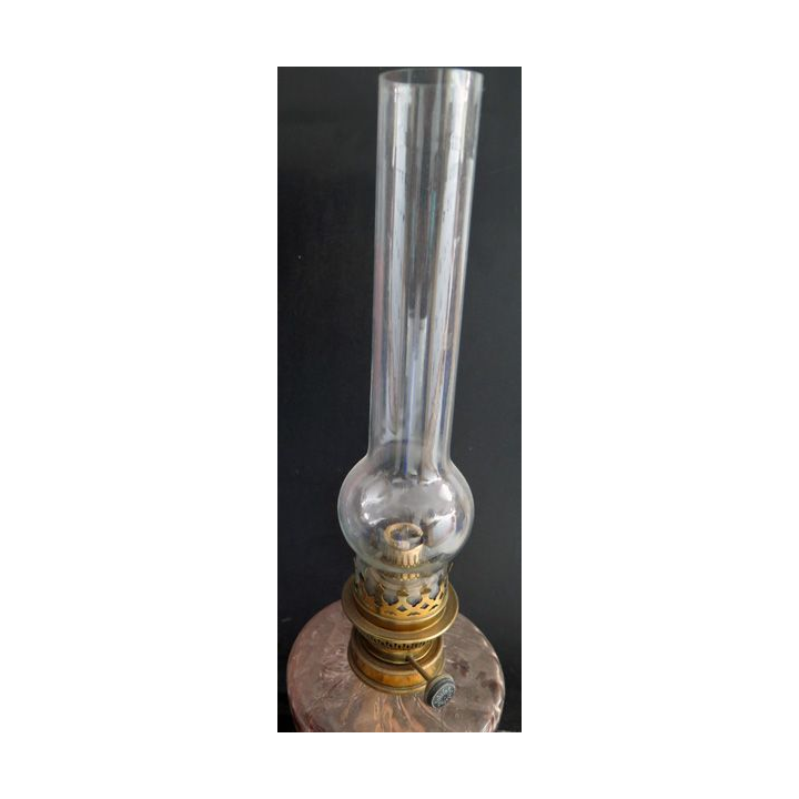 Lampe à pétrole ancienne hauteur 52 cm base 12,8  cm de diamètre