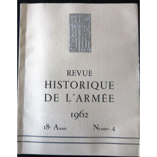 Revue historique de l'armée - 18° année N°4 - novembre 1962 - insigne  Drago sur la couverture