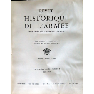 Revue historique de l'armée - 18° année N°2 - mai 1963 - insigne  Drago métal sur la couverture