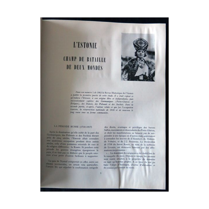 Revue historique de l'armée - 18° année N°2 - mai 1963 - insigne  Drago métal sur la couverture