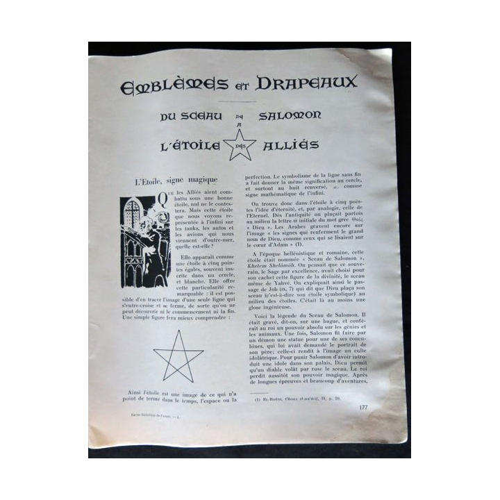 Revue historique de l'armée - 1° année N°2 - octobre 1945 avec cartes pliées à l'intérieur