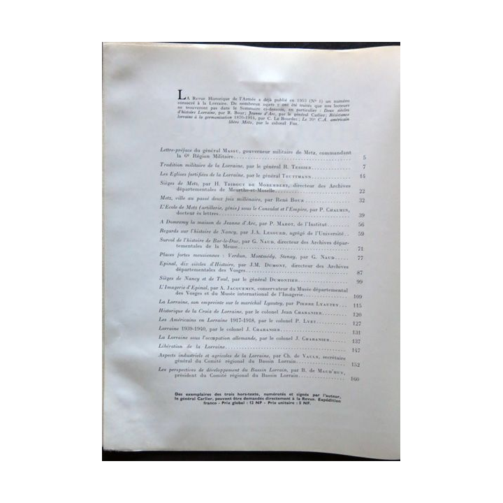 Revue historique de l'armée - 18° année N°3 - août 1962 - insigne  Drago métal sur la couverture