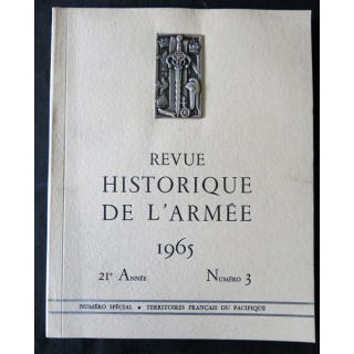Revue historique de l'armée - 21° année N°3 - août 1965 - insigne  Drago métal sur la couverture