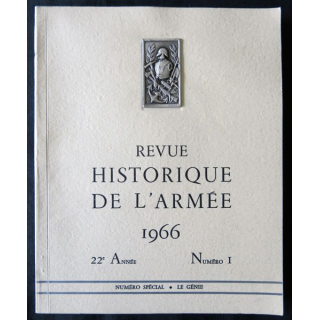 Revue historique de l'armée - 22° année N°1 - février 1966 Spécial Génie, insigne  Drago métal sur la couverture