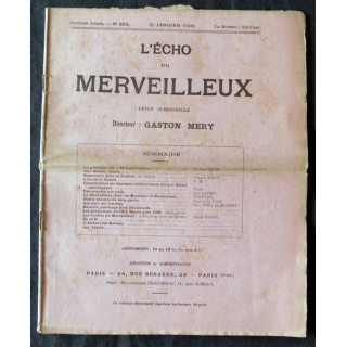L'écho du merveilleux 12° année N° 265 du 15 Janvier 1908