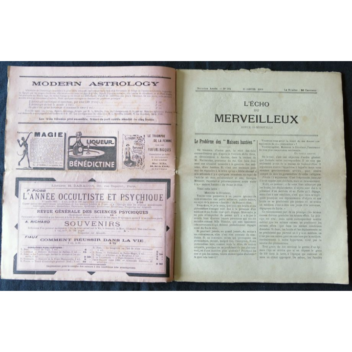 L'écho du merveilleux 12° année N° 265 du 15 Janvier 1908