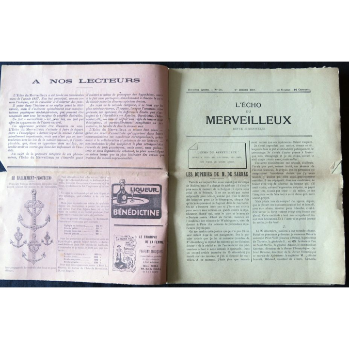 L'écho du merveilleux 12° année N° 264 du 1° Janvier 1908