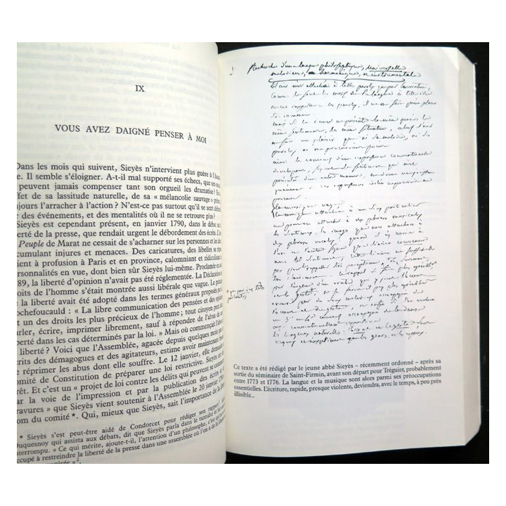 Sieyes La clé de la Révolution française de Jean-Denis Bredin aux éditions de Fallois