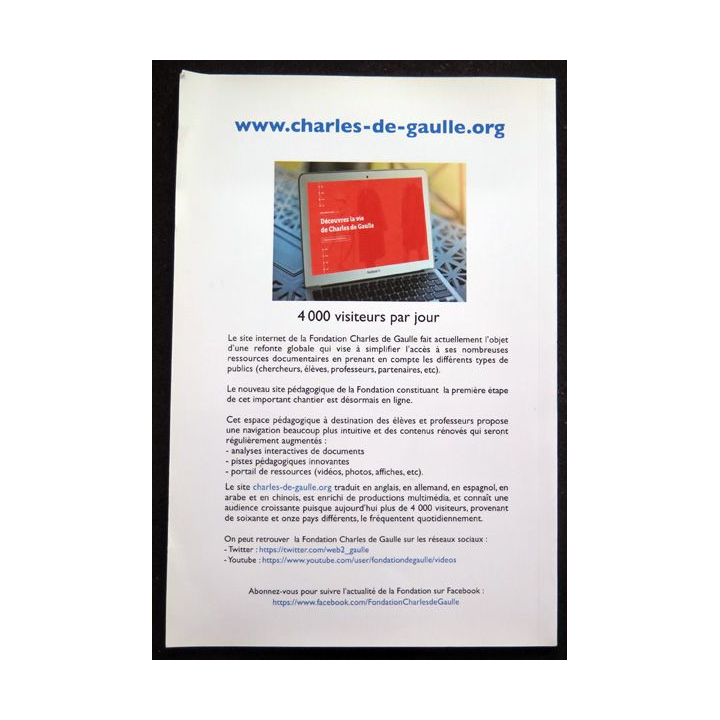Espoir revue de la Fondation Charles de Gaulle n° 184 2016 De Gaulle Malraux