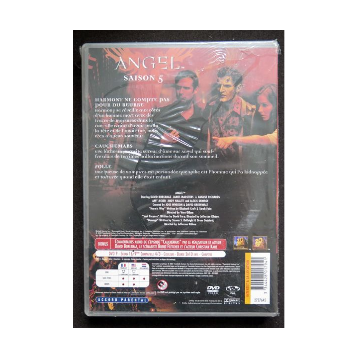 DVD : Angel Saison 5 DVD 3 épisodes 9-11 neuf