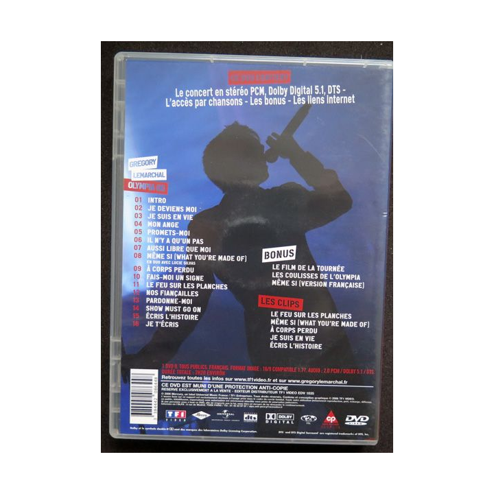 DVD : Gregory Lemarchal Olympia 06