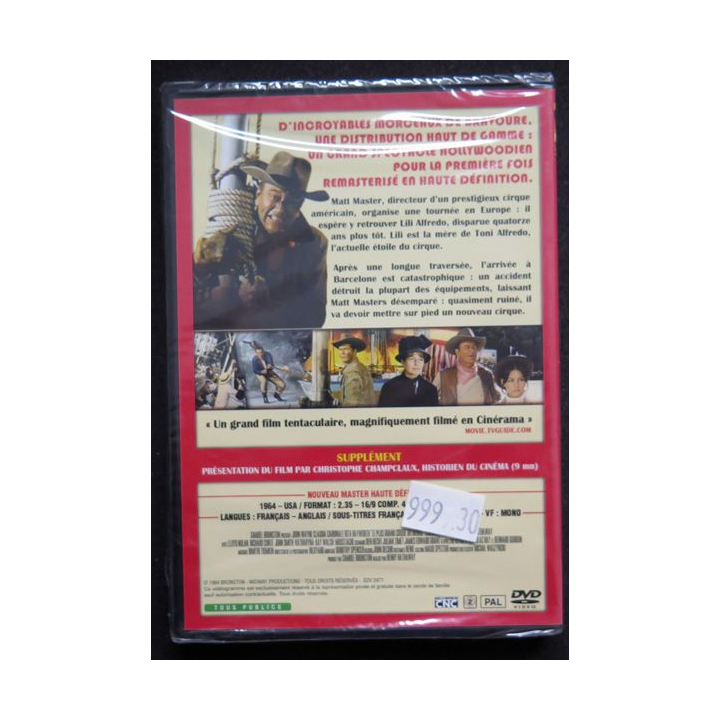 DVD : Le plus grand cirque du Monde John Wayne NEUF